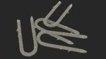 Pile of U-type Flat Head Nails Double Barbed