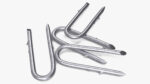 Pile of U-type Flat Head Nails Double Barbed