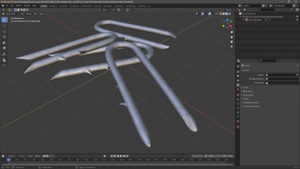 Pile of U-type Flat Head Nails Double Barbed