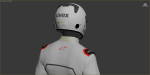 Pilot man in racing suit on metal ball