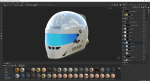 Pilot man in racing suit on metal ball