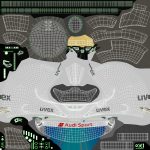 Pilot man in racing suit on metal ball