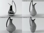 Pitchers four different vases and painting