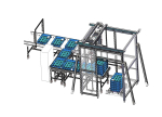 Plastic box stacking conveyor
