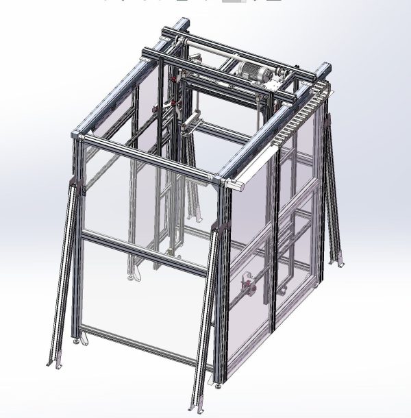 Plastic box stacking conveyor