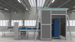Plastic box stacking conveyor