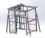 Plastic box stacking conveyor