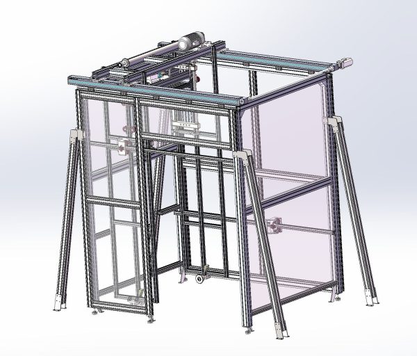 Plastic box stacking conveyor