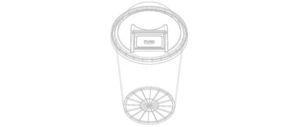 Plastic Trash Bin Set in Many Color