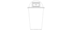 Plastic Trash Bin Set in Many Color