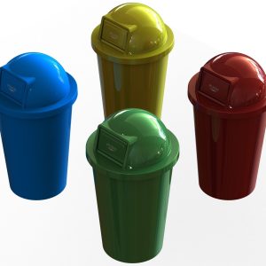 Plastic Trash Bin Set in Many Color