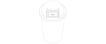 Plastic Trash Bin Set in Many Color