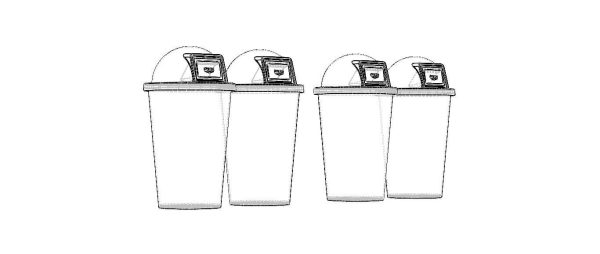 Plastic Trash Bin Set in Many Color