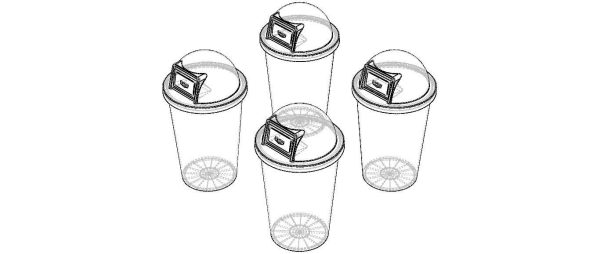 Plastic Trash Bin Set in Many Color