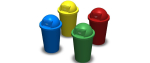 Plastic Trash Bin Set in Many Color