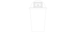 Plastic Trash Bin Set in Many Color