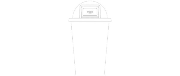 Plastic Trash Bin Set in Many Color