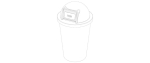 Plastic Trash Bin Set in Many Color