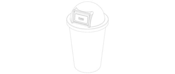 Plastic Trash Bin Set in Many Color