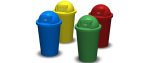 Plastic Trash Bin Set in Many Color