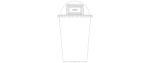 Plastic Trash Bin Set in Many Color