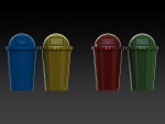 Plastic Trash Bin Set in Many Color