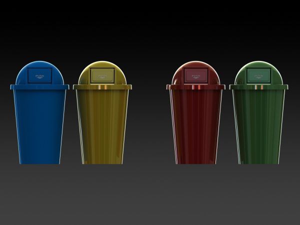 Plastic Trash Bin Set in Many Color
