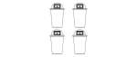 Plastic Trash Bin Set in Many Color