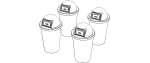 Plastic Trash Bin Set in Many Color
