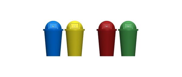 Plastic Trash Bin Set in Many Color