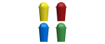 Plastic Trash Bin Set in Many Color