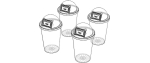 Plastic Trash Bin Set in Many Color