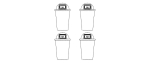 Plastic Trash Bin Set in Many Color