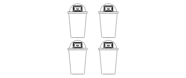 Plastic Trash Bin Set in Many Color