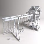Playground wooden set