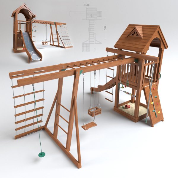 Playground wooden set