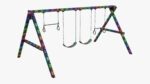Playground outdoor swing set 02