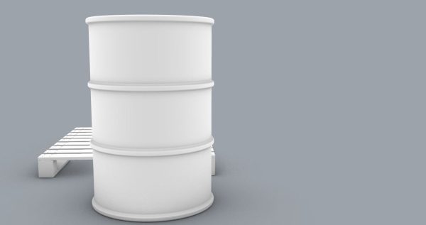 PM Oil Barrel and Wooden Pallet Set
