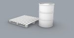PM Oil Barrel and Wooden Pallet Set