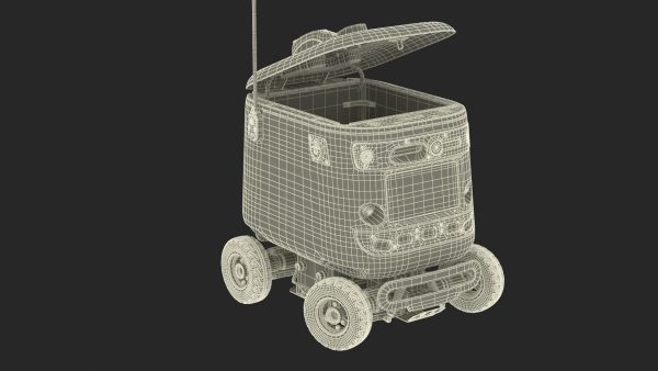 Powered Off Delivery Robot Kiwibot Blue