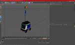 Powered Off Delivery Robot Kiwibot Blue