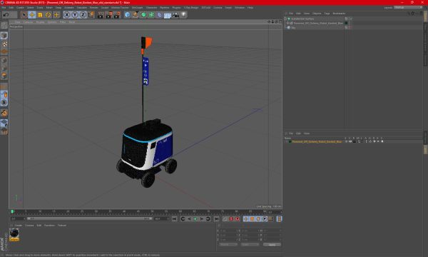Powered Off Delivery Robot Kiwibot Blue