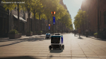 Powered Off Delivery Robot Kiwibot Blue