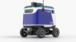 Powered Off Delivery Robot Kiwibot Blue