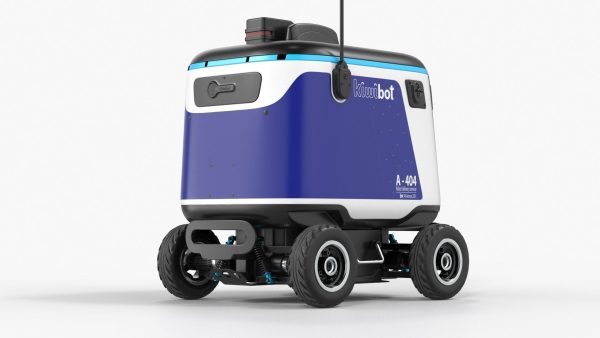 Powered Off Delivery Robot Kiwibot Blue