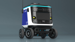 Powered Off Delivery Robot Kiwibot Blue