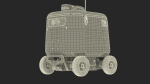 Powered Off Delivery Robot Kiwibot Blue