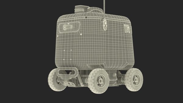 Powered Off Delivery Robot Kiwibot Blue