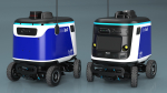 Powered Off Delivery Robot Kiwibot Blue