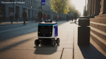 Powered Off Delivery Robot Kiwibot Blue